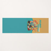 Tapis De Yoga Trop de travail - Art satirique féministe rétro (Devant (Horizontal))