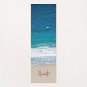 Tapis De Yoga Tropical Blue Ocean Waves Namaste Beach (Devant)