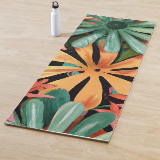 Tapis De Yoga tropical/hawaïen/floral/fleur (En situation)