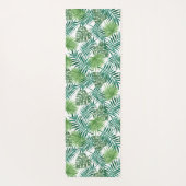 Tapis De Yoga Tropical Palm Tree Feuille Motif Monogrammé (Dos)