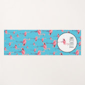 Tapis De Yoga Tropical Summer Pink Flamingo Pattern (Devant (Horizontal))