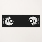 Tapis De Yoga Trouver l'équilibre Zen Yin Yang Noir Blanc (Devant (Horizontal))