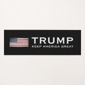 Tapis de yoga Trump avec drapeau américain - Keep (Devant (Horizontal))