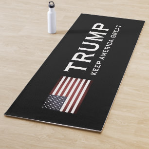 Tapis de yoga Trump avec drapeau américain - Keep