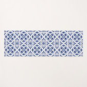 Tapis De Yoga Tuile bleue portugaise (Devant (Horizontal))