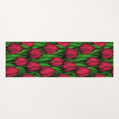 Tapis De Yoga Tulipes rouges (Devant (Horizontal))