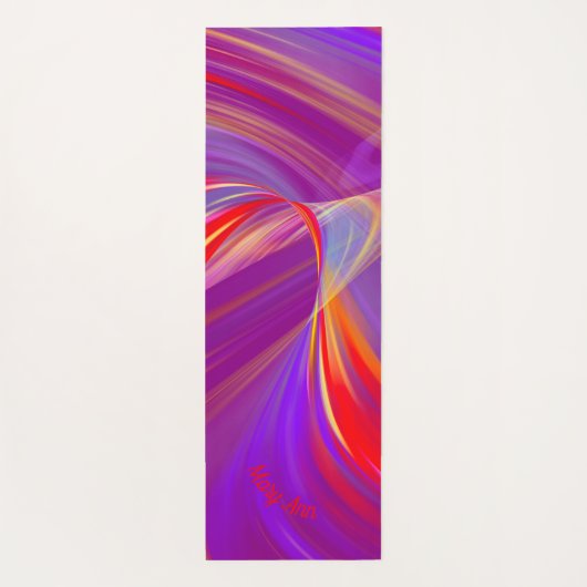 Tapis De Yoga Tunnel de néon clair rose Abstrait (Dos)