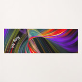 Tapis De Yoga Tunnel de néon clair rose Abstrait (Devant (Horizontal))