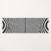 Tapis De Yoga Tunnel d'illusion optique - Noir et blanc hypnotiq (Devant (Horizontal))