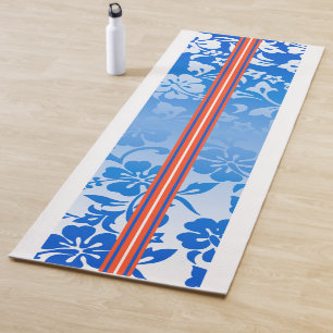 Tapis De Yoga Tunnels Beach Hawaiian Hibiscus Surbord Royal