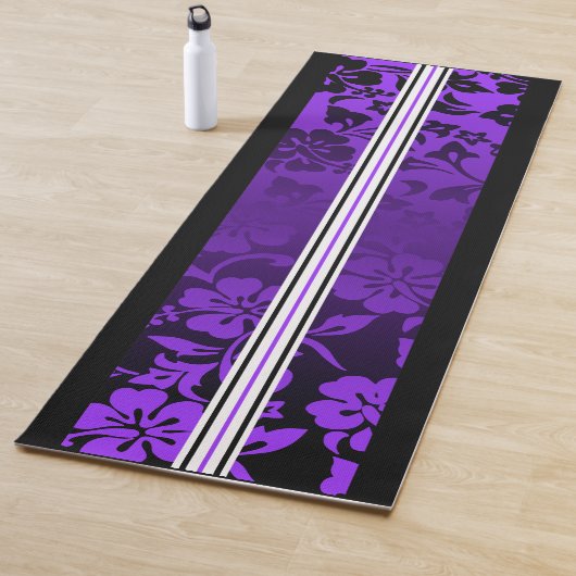 Tapis De Yoga Tunnels Plage Hawaiian Hibiscus Surf Purple (En situation)