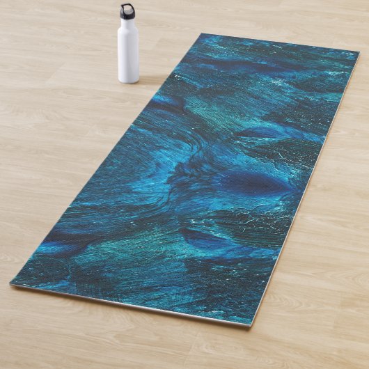 Tapis De Yoga Turqouise Galaxy Paint Sparkings (En situation)