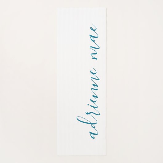Tapis De Yoga Turquoise bleu et blanc Personnalisé réversible (Dos)