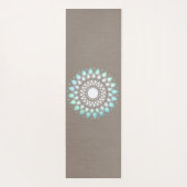 Tapis De Yoga Turquoise Blue Lotus Mandala (Dos)
