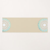 Tapis De Yoga Turquoise Blue Lotus Mandala (Devant (Horizontal))