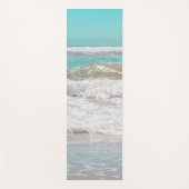 Tapis De Yoga Turquoise Blue Sky Ocean Waves Foam (Devant)