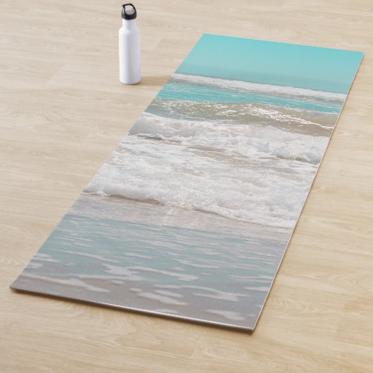 Tapis De Yoga Turquoise Blue Sky Ocean Waves Foam (En situation)