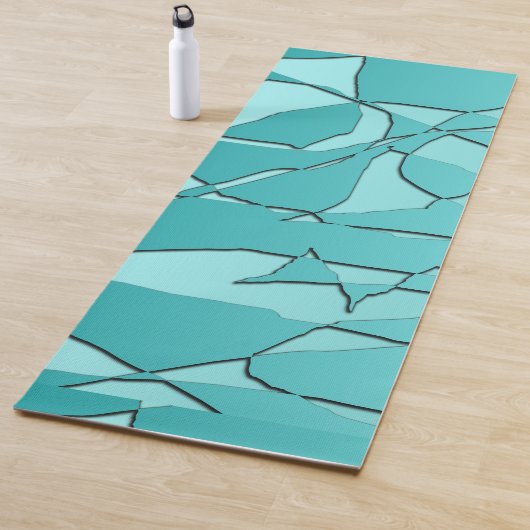 Tapis De Yoga Turquoise cassé (En situation)