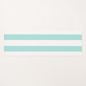 Tapis De Yoga Turquoise Clair et Rayures Horizontales Larges Bla (Devant (Horizontal))
