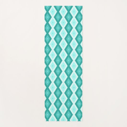 Tapis De Yoga Turquoise diamond pattern (Devant)