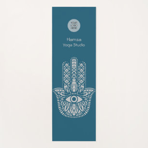 Tapis De Yoga Turquoise Green Yoga Studio Hamsa personnalisable