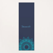 Tapis De Yoga Turquoise Mandala Namaste Yoga Mat (Devant)
