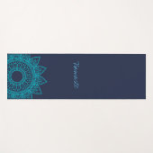 Tapis De Yoga Turquoise Mandala Namaste Yoga Mat (Devant (Horizontal))