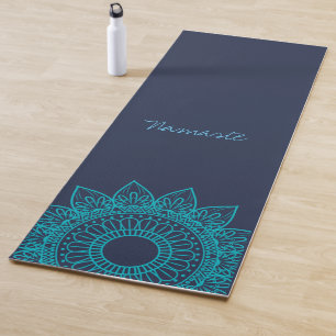 Tapis De Yoga Turquoise Mandala Namaste Yoga Mat
