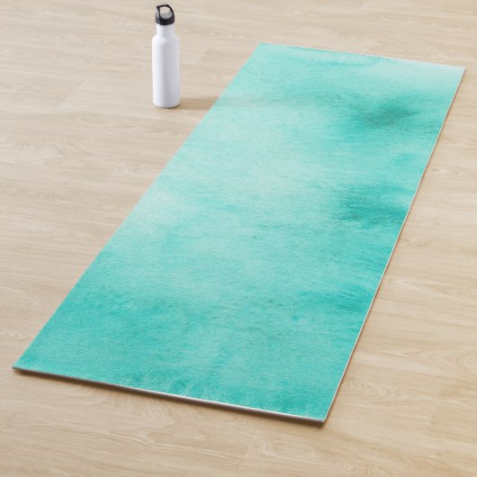 Tapis de Yoga Turquoise Mer Vert (En situation)