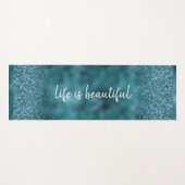 Tapis De Yoga Turquoise Parties scintillant Glitz glam glam pers (Devant (Horizontal))