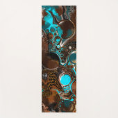 Tapis De Yoga Turquoise Safari Digital Fluid Art (Devant)