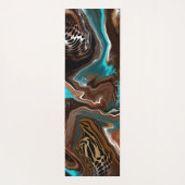 Tapis De Yoga Turquoise Safari Digital Fluid Art (Dos)