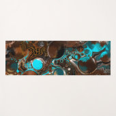 Tapis De Yoga Turquoise Safari Digital Fluid Art (Devant (Horizontal))