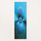 Tapis De Yoga Turquoise Tie Dye Christian Cross (Devant)