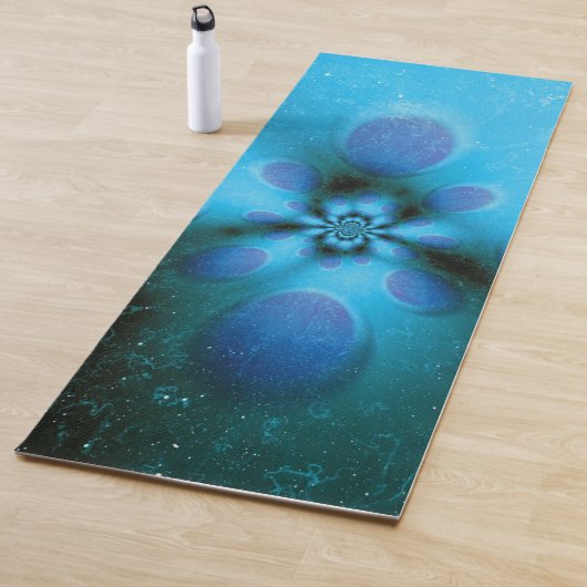 Tapis De Yoga Turquoise Tie Dye Christian Cross (En situation)