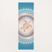 Tapis De Yoga Turtle rose Gold Turquoise Mandala (Dos)