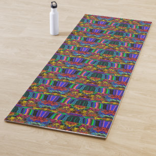 Tapis De Yoga Twirlers colorés Abstraits / Poussés / Demi-Pots /
