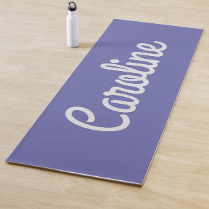 Tapis De Yoga Typographie de script minimaliste Nom personnalisé