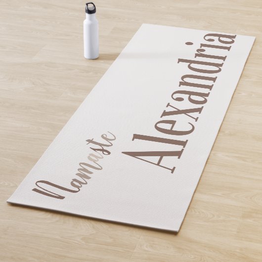 Tapis De Yoga Typographie de script Namaste personnalisée (En situation)