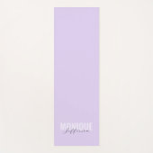Tapis De Yoga Typographie & Script Lilac Lavender Monogramme (Devant)