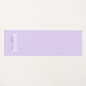 Tapis De Yoga Typographie & Script Lilac Lavender Monogramme (Devant (Horizontal))