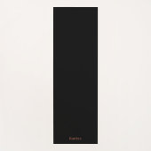 Tapis De Yoga Typographie simple Nom personnalisé Corail noir (Devant)