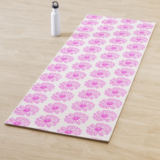 Tapis De Yoga Ultra Rose Fleur de marguerite Impression, Hippie (En situation)