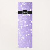Tapis De Yoga Ultra violet violet brillant bokeh Monogramme (Devant)