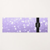 Tapis De Yoga Ultra violet violet brillant bokeh Monogramme (Devant (Horizontal))