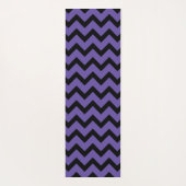 Tapis De Yoga Ultra violet violet noir Chevron motif Monogramme (Dos)