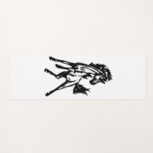 Tapis De Yoga Un cheval sautant fringant (Devant (Horizontal))