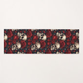 Tapis De Yoga Un crâne et une série Rose 10 (Devant (Horizontal))