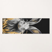 Tapis De Yoga Un lapin gris génial en feu (Devant (Horizontal))