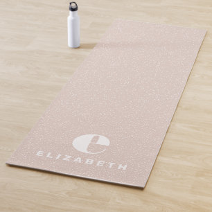 Tapis De Yoga Un rose poster de animal branché personnalisé